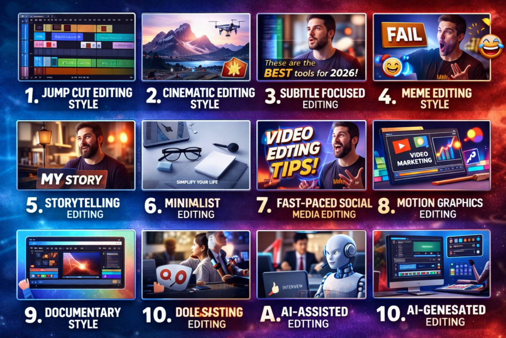 best-video-editing-styles-for-youtube-2026