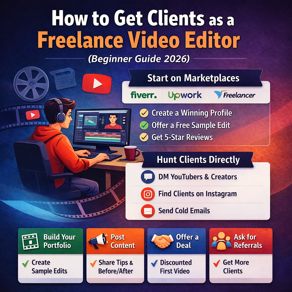 How to Get Client as a Video Editor: Effective 7  Proven Ways for Freelancer